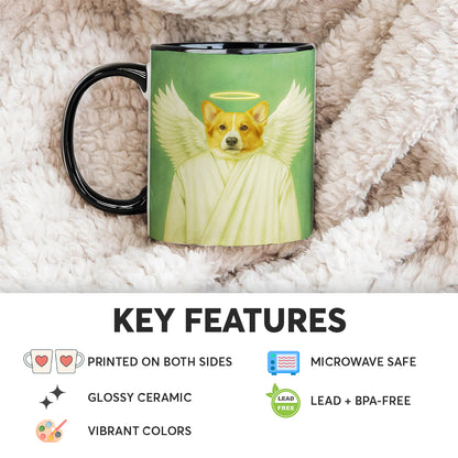 Custom Photo Angel Dog Mug Memorial Gift For Dog