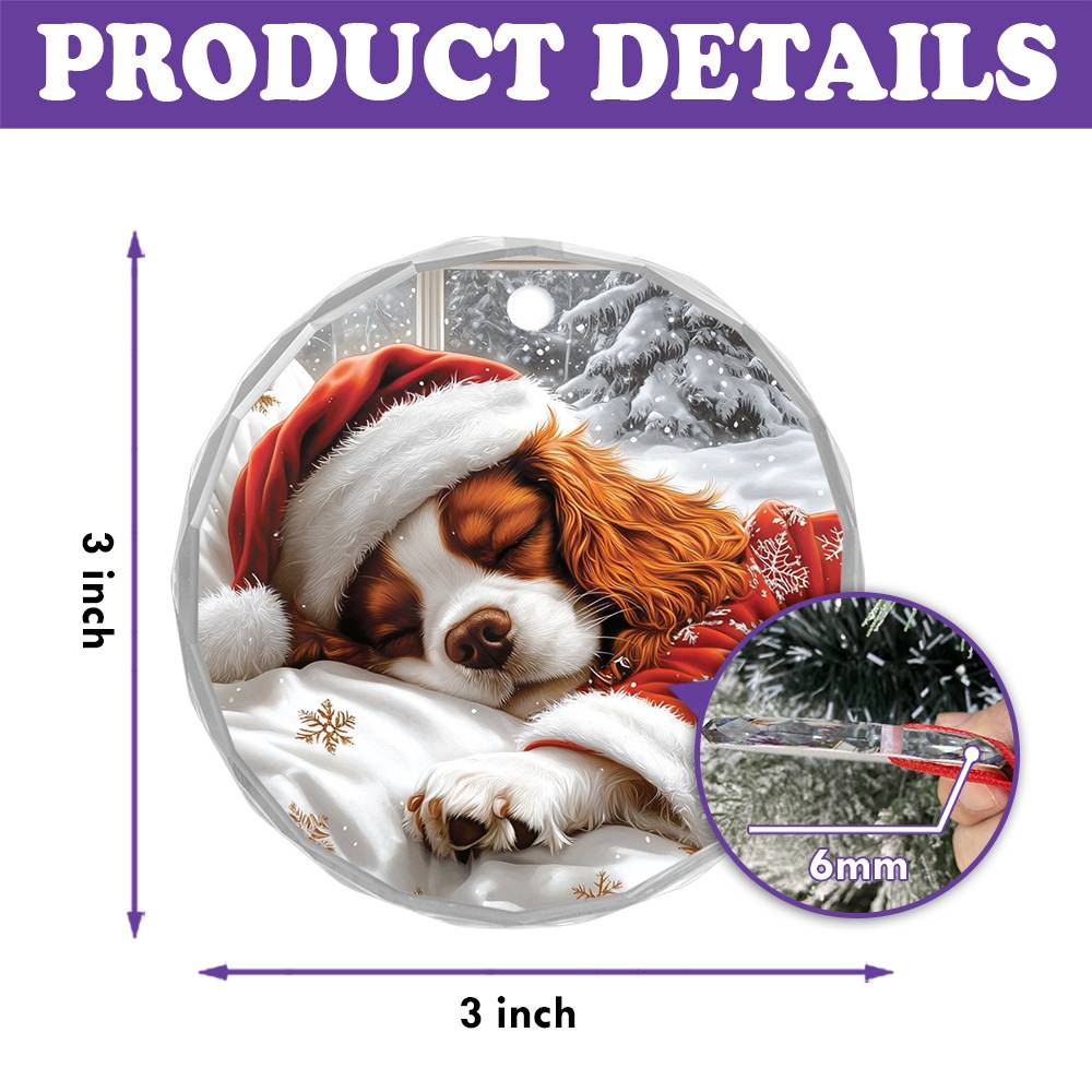 Cavalier King Charles Spaniel Dog Sleeping In Bed Design 2