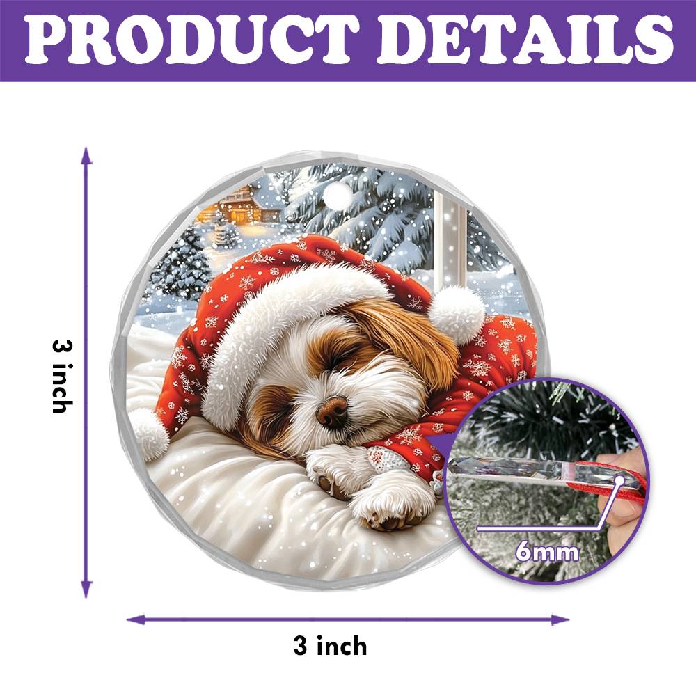 Shih Tzu Dog Sleeping In Bed Design 1