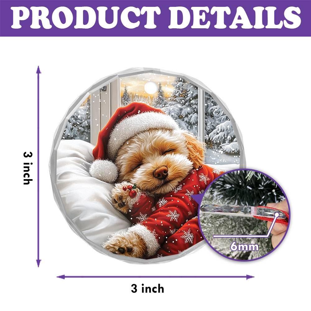 Poodle Dog Sleeping In Bed Design 3
