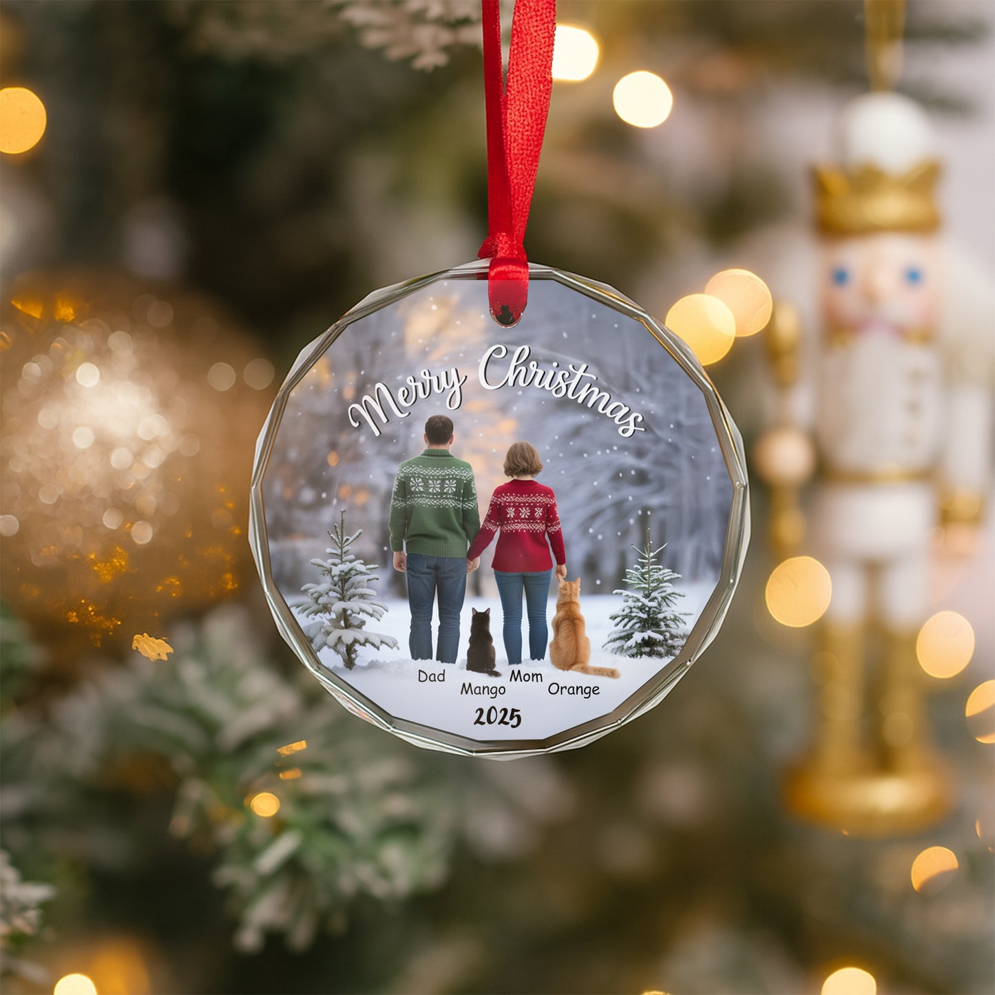 Personalize Family Christmas Ornament