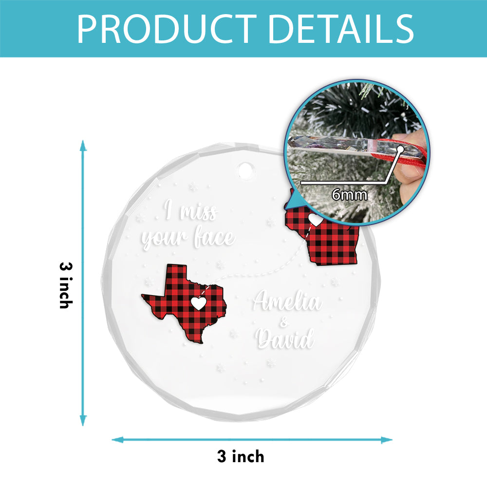 Custom State Map For Couple - Long Distance Map Gift