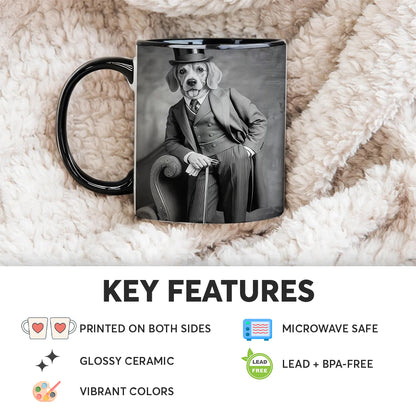 Custom Photo Gentleman Dog  Gift For Dog Lovers
