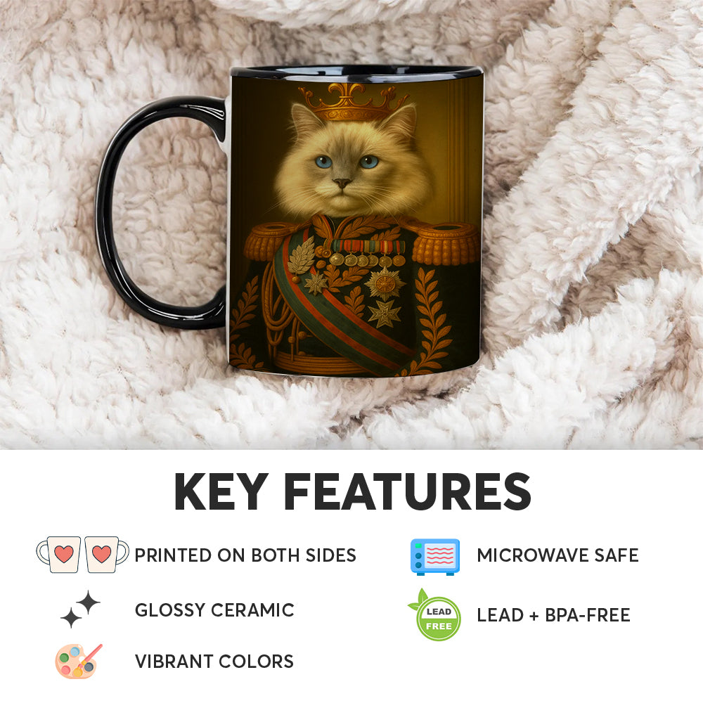 Custom Photo Cat King Crown Royal Mug _ Gift For Cat Lovers