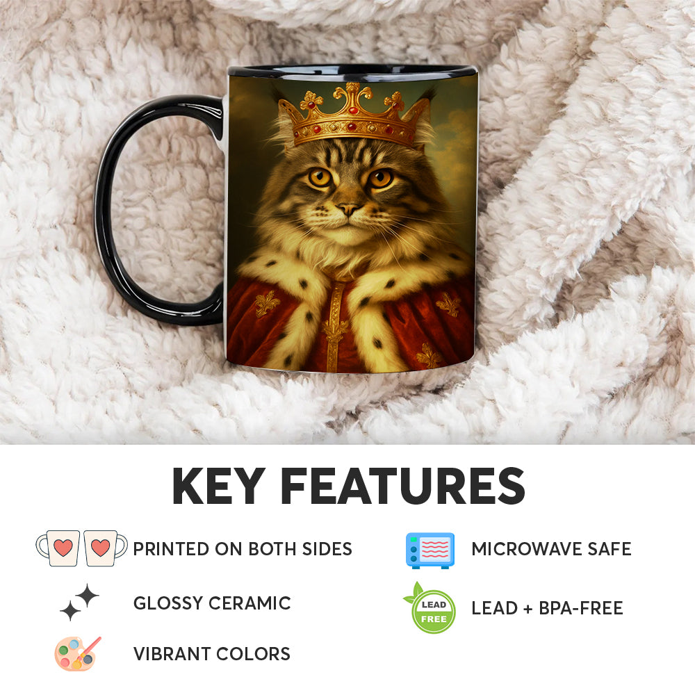 Custom Photo Cat Royal Mug Pet King Portrait