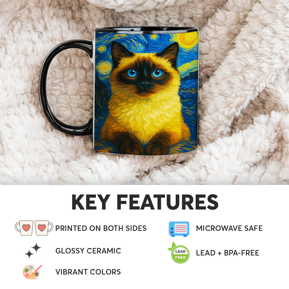 Custom Photo Cat Starry Night Mug Wall Art
