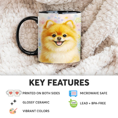 Custom Photo Dog Floral Watercolor Art