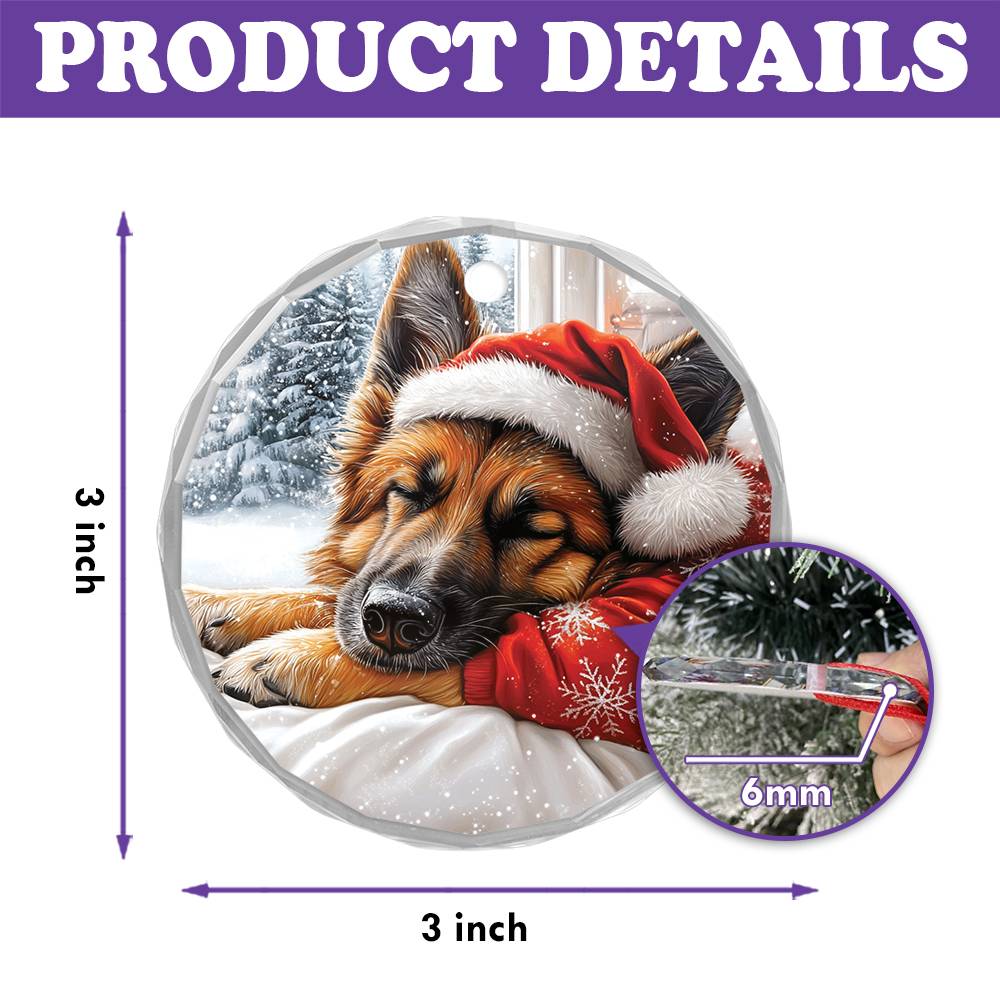 German Shepherd Dog Sleeping In Bed Design 1