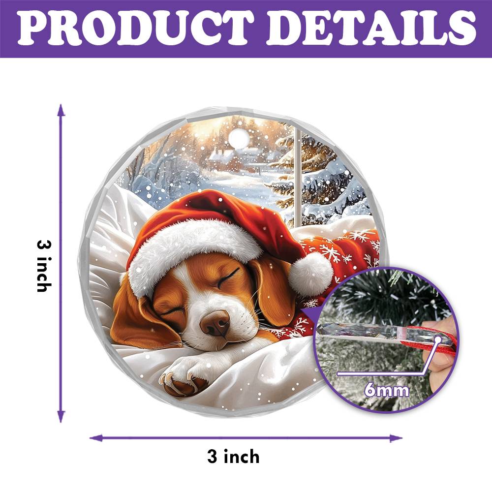 Beagle Dog Sleeping In Bed Design 3