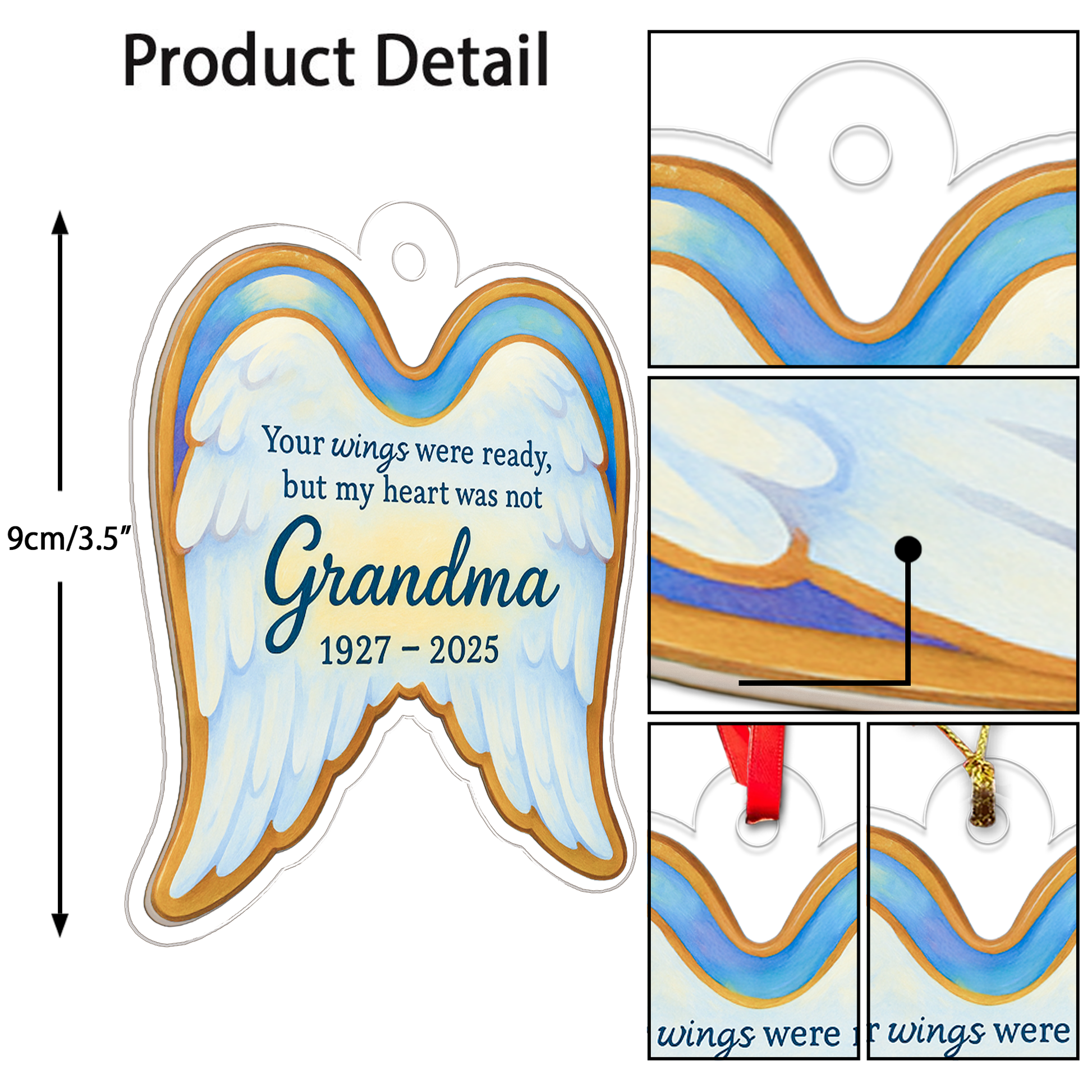 Personalized Memorial Angel Ornament
