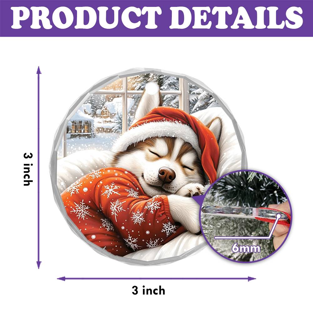 Siberian Husky Dog Alpaca Sleeping In Bed Design 3