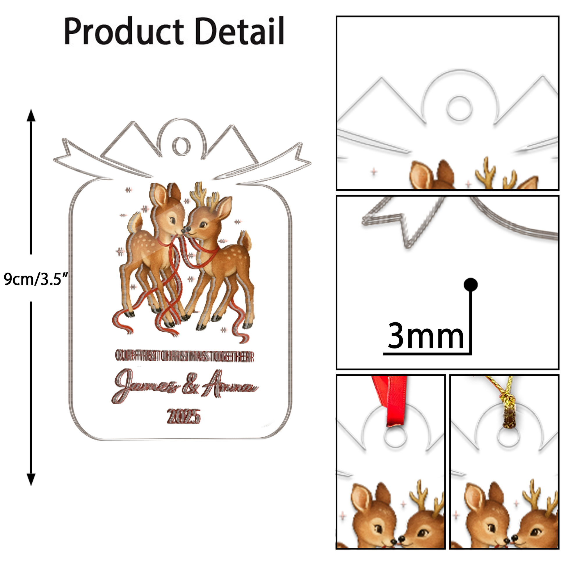 Custom Name Couple Deer Design