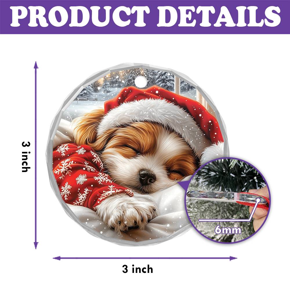 Shih Tzu Dog Sleeping In Bed Design 2