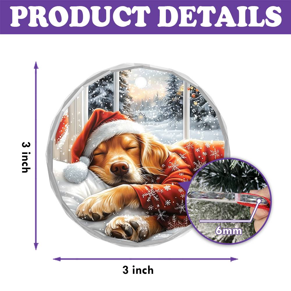 Golden Retriever Dog Sleeping In Bed Design 2