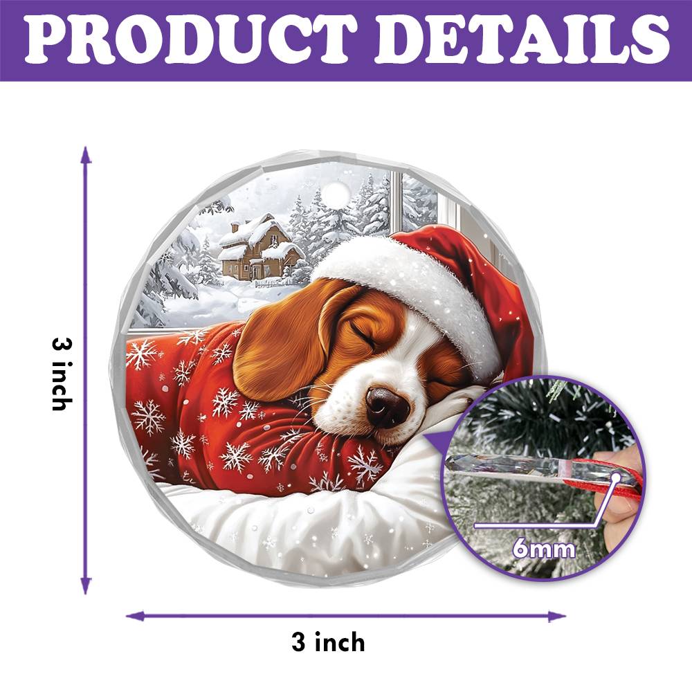 Basset Hound Dog Sleeping In Bed Design 4