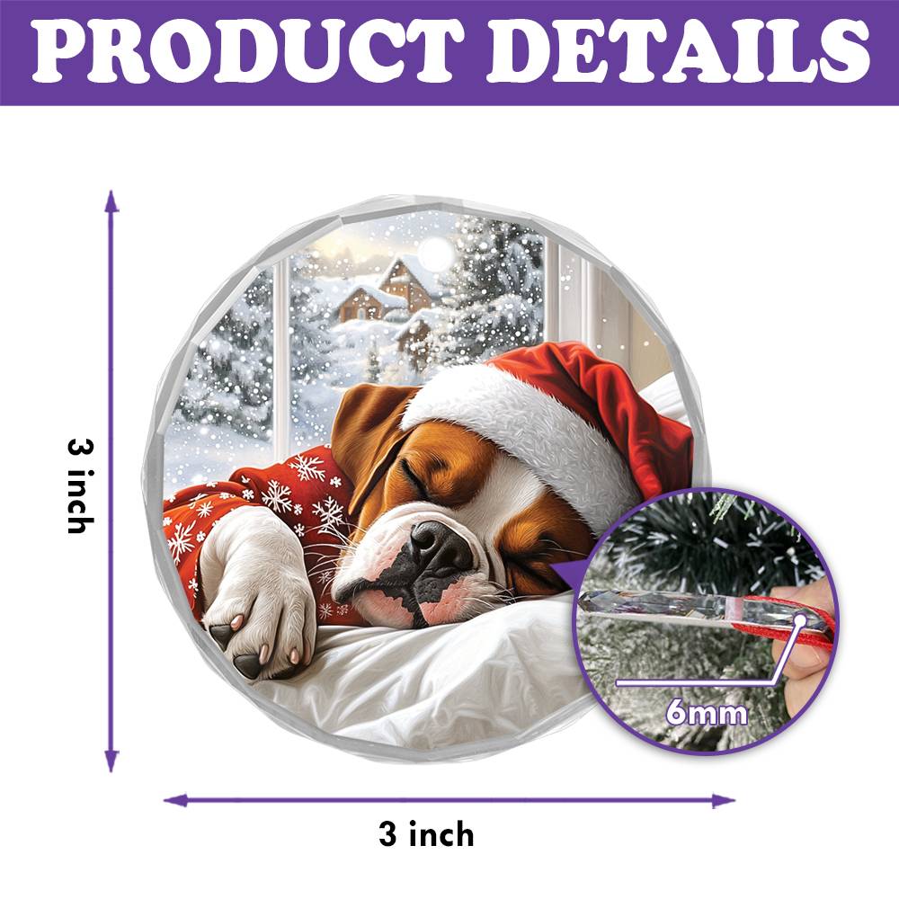 Boxer Dog Sleeping In Bed Design 2