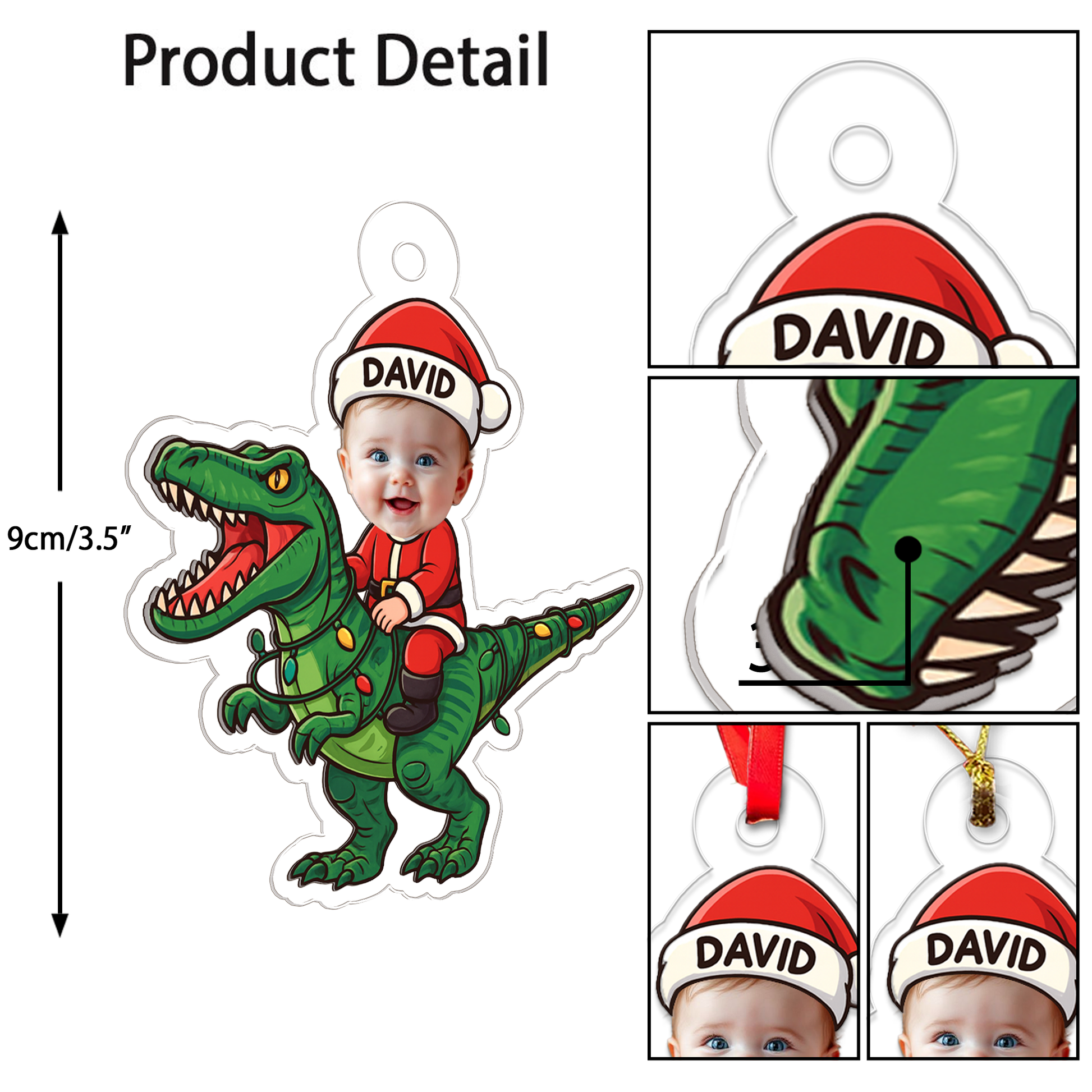 Custom Photo And Name Baby Dinosaur