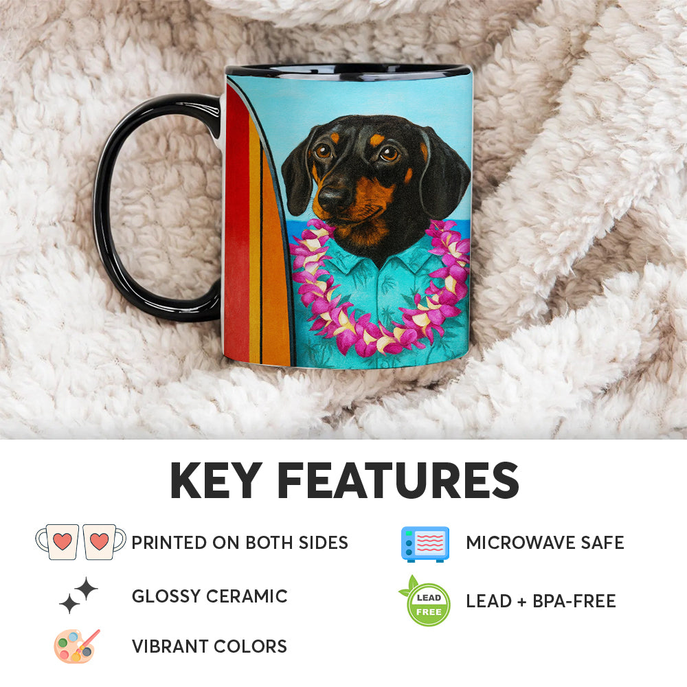 Custom Photo Surfer Dog Mug Gift For Dog Lovers