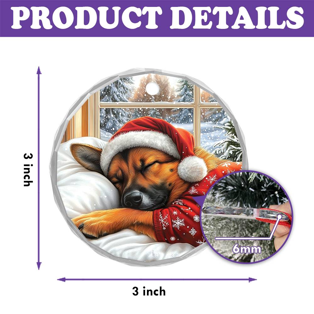 German Shepherd Dog Sleeping In Bed Design 3