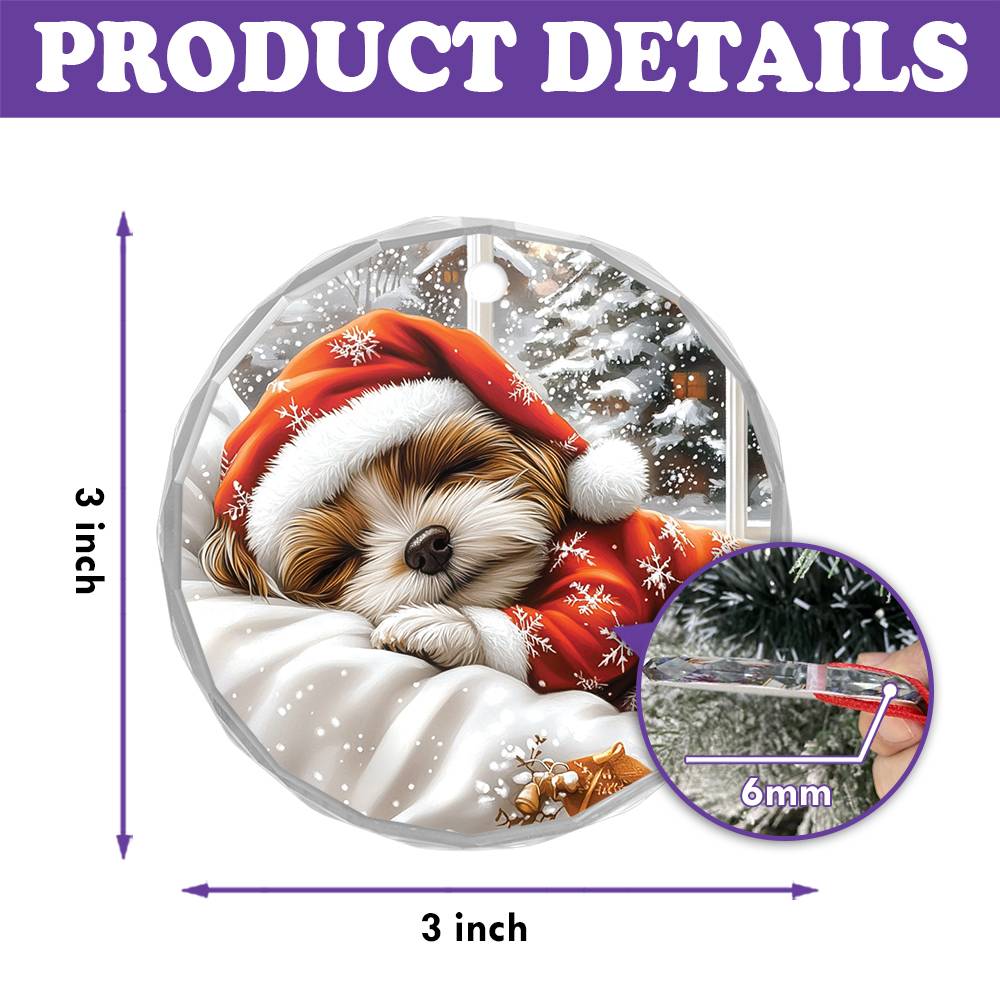 Shih Tzu Dog Sleeping In Bed Design 3