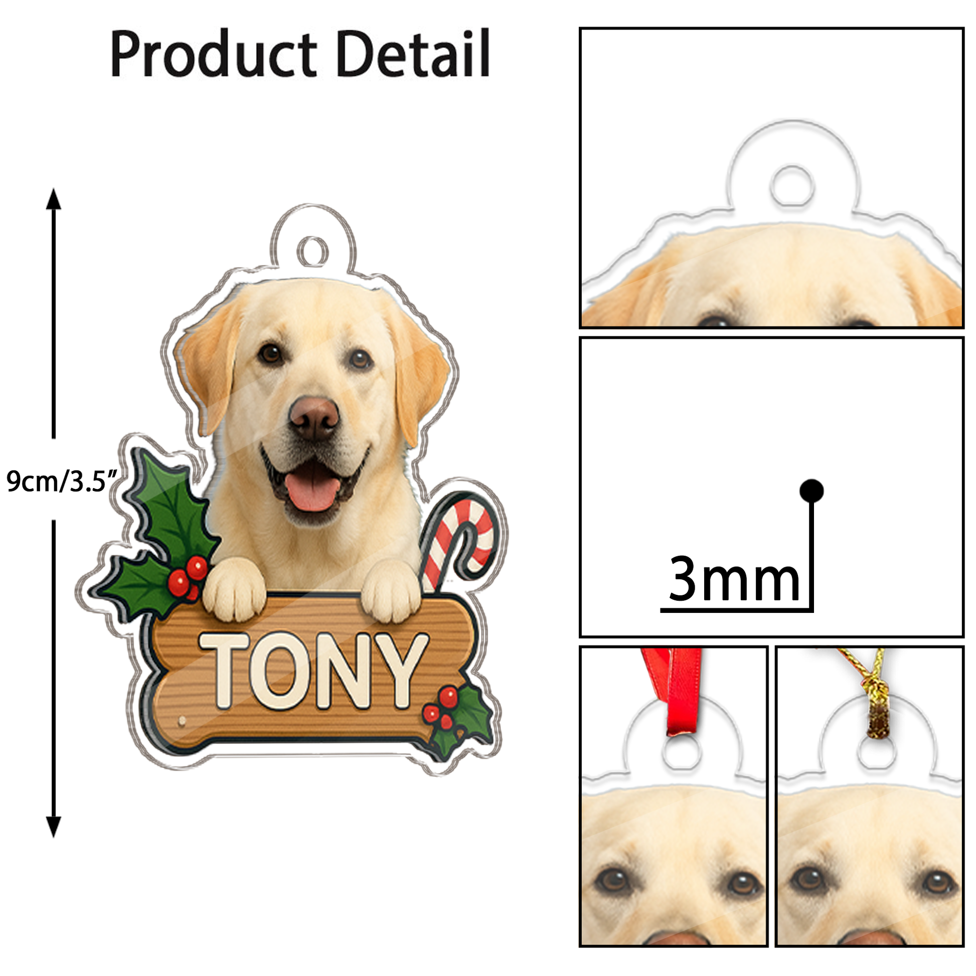 Personalized Pet Ornament, Custom Dog Christmas Ornament, Pet Ornament Using Photo, Cat Christmas Photo Ornament, Pet Portrait Name Gift