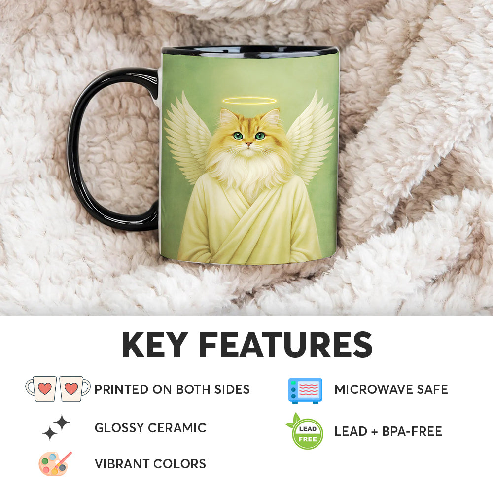 Custom Photo Angel Cat  MugMemorial Gift For Cat Lover