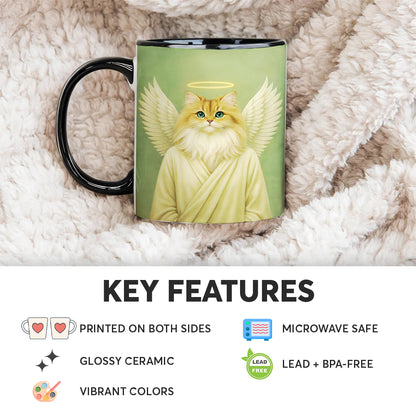 Custom Photo Angel Cat  MugMemorial Gift For Cat Lover