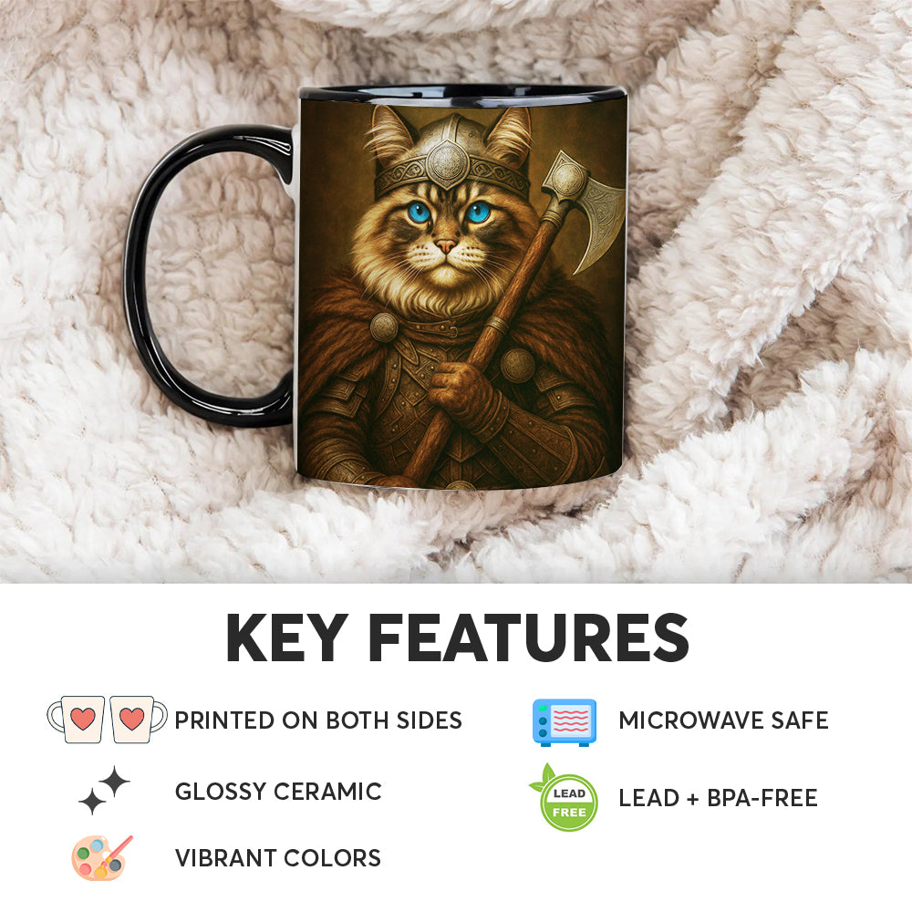 Custom Cat Photo Viking Warrior Mug _ Gift For Cat
