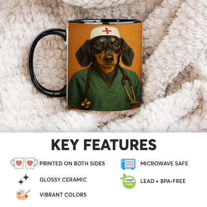 Custom Photo Nurse Dog Mug Gift For Dog Lovers