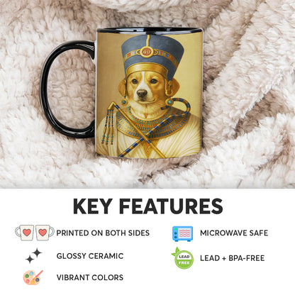 Custom Photo Egyptian Queen Dog Mug Gift For Dog Lover