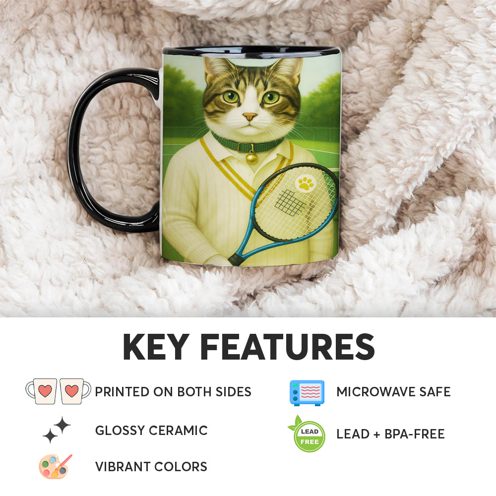 Custom Photo Tennis Player Cat Canvas