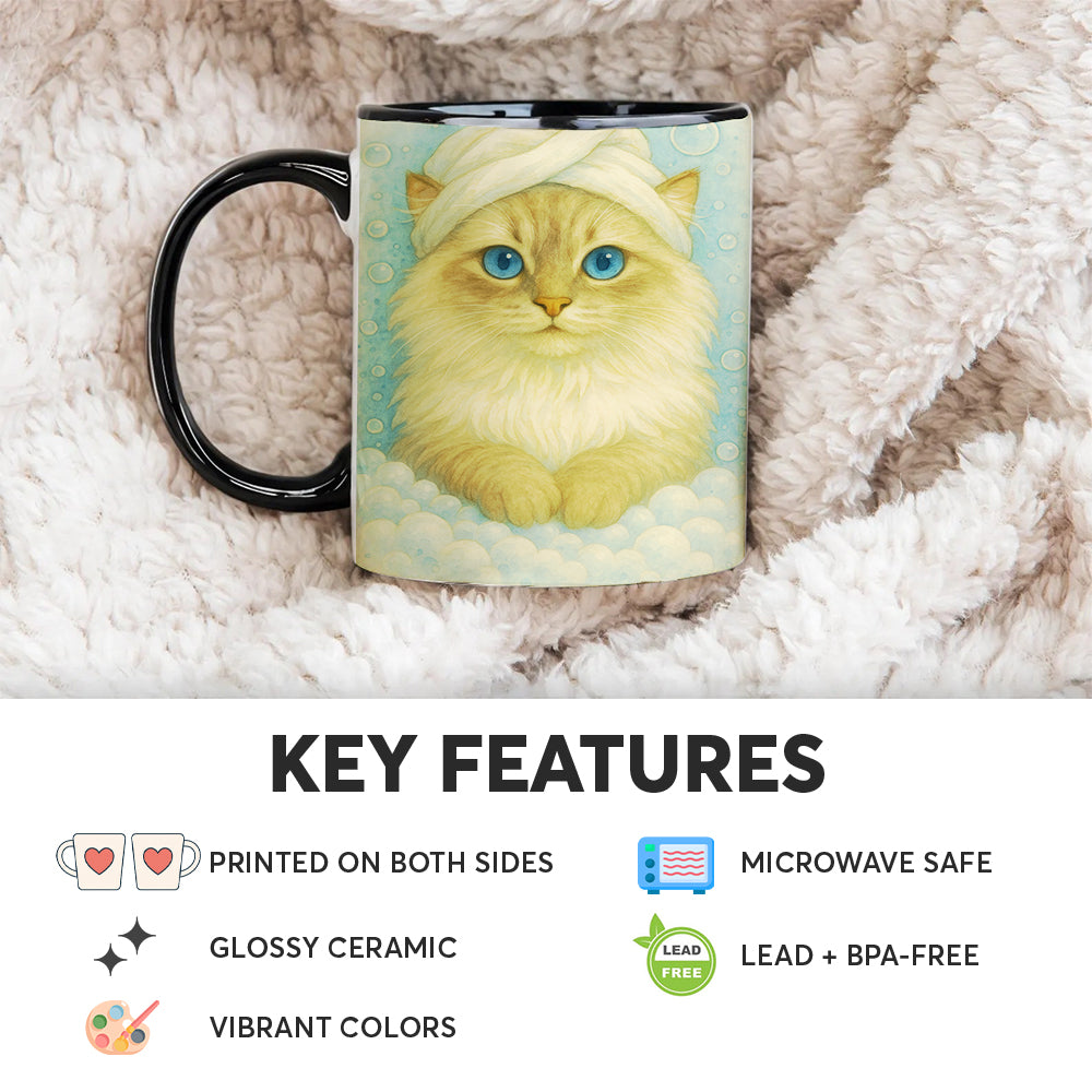 Custom Cat Potrait In Bathroom Mug