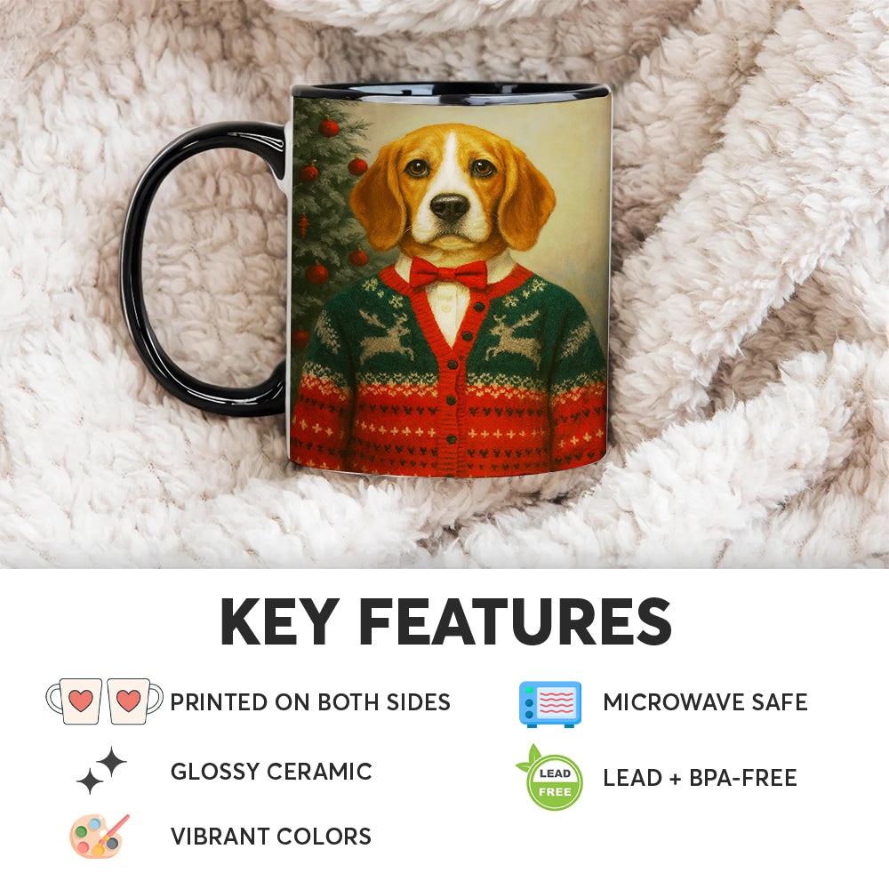 Custom Photo Christmas Dog Mug Gift For Dog Lovers