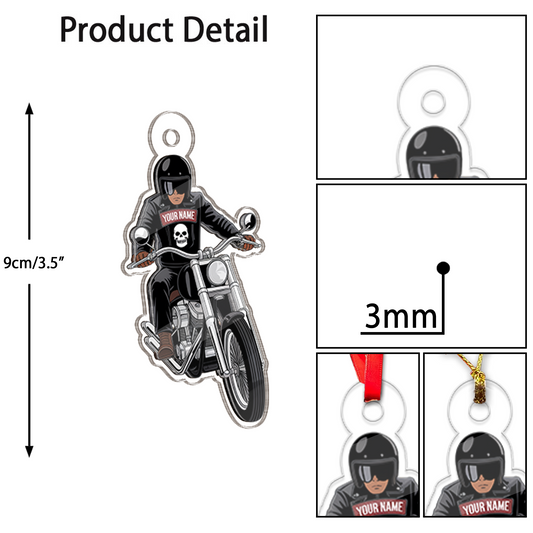 Personalized Name Biker Sport Lover 1 Acrylic Ornament Christmas Gift