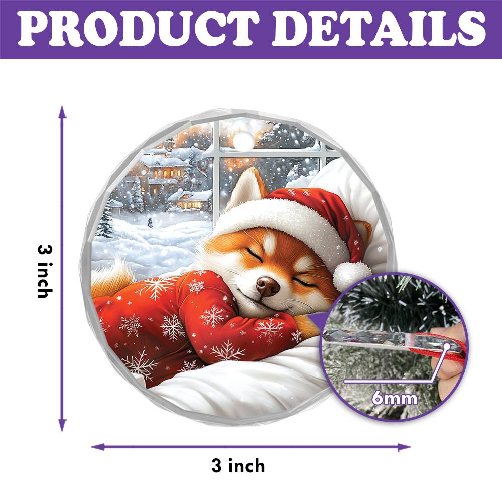 Shiba Inu Dog Sleeping In Bed Design 1