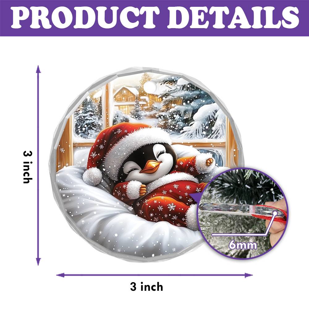 Penguin Sleeping In Bed Design 2