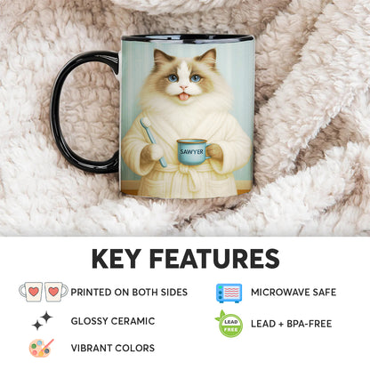 Custom Photo Cat Bathroom Mug Cat Gifts Lovers