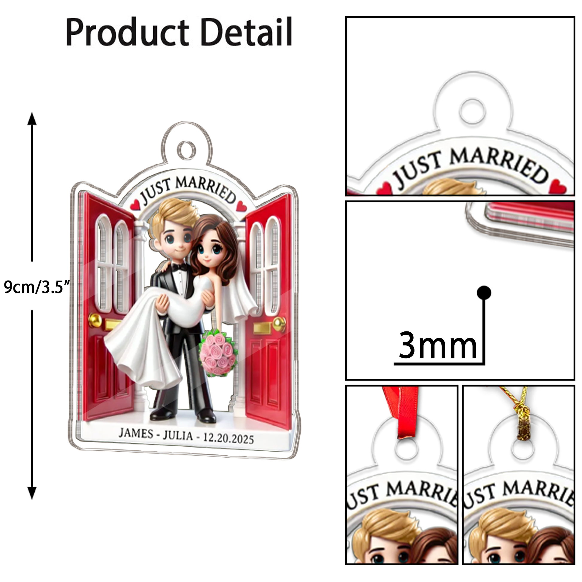 Custom Name Couple Just Marrided
