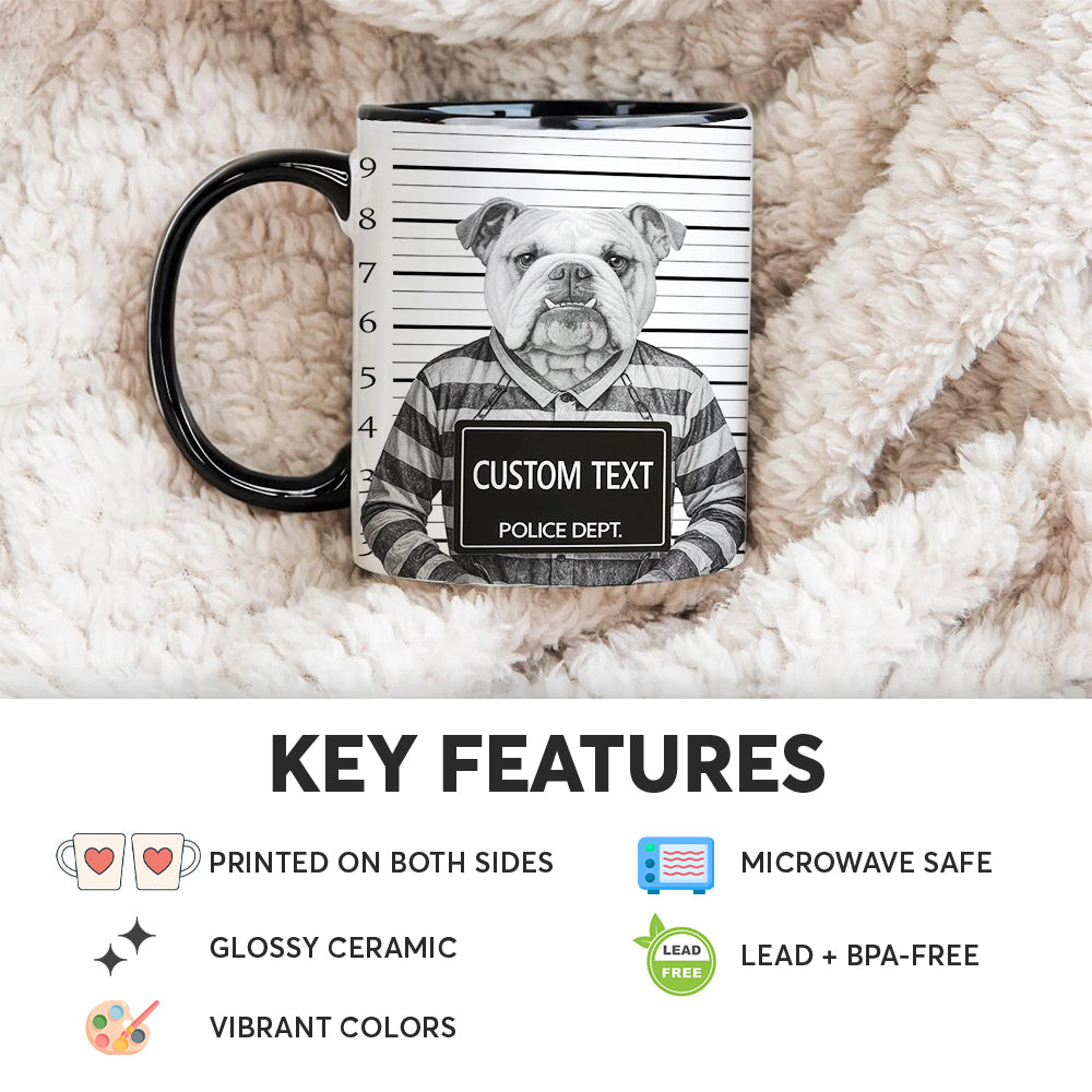 Custom Photo Dog Wanted By Pawlice Mug _ Gifts For Dog Lovers