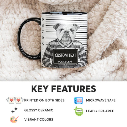 Custom Photo Dog Wanted By Pawlice Mug _ Gifts For Dog Lovers