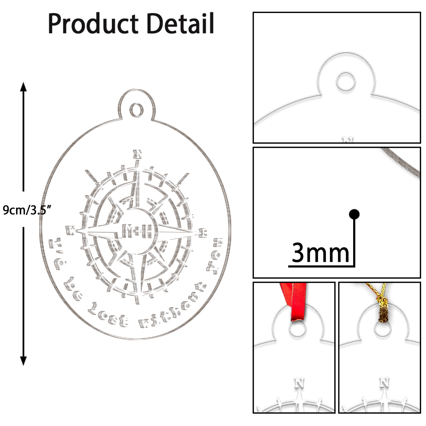 Custom Name Couple Compass Design