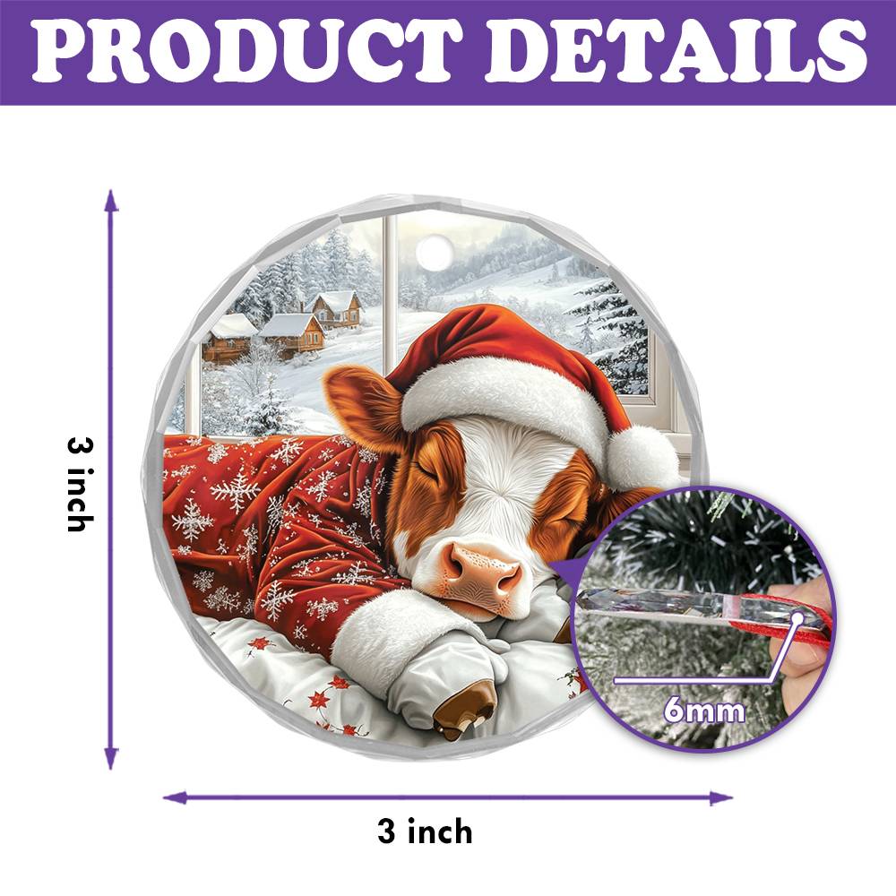 Hereford Cow Sleeping In Bed Design 1
