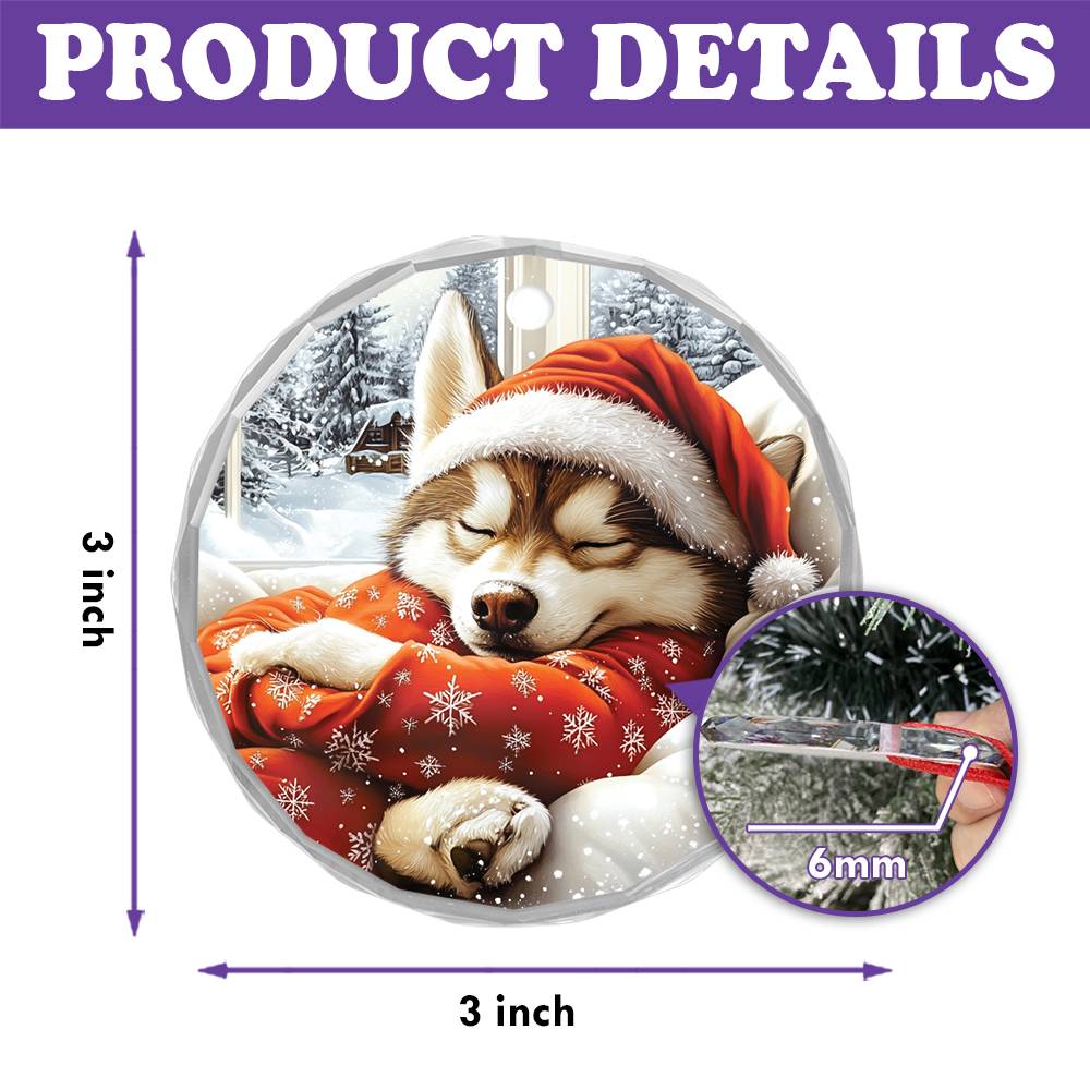 Siberian Husky Dog Alpaca Sleeping In Bed Design 4