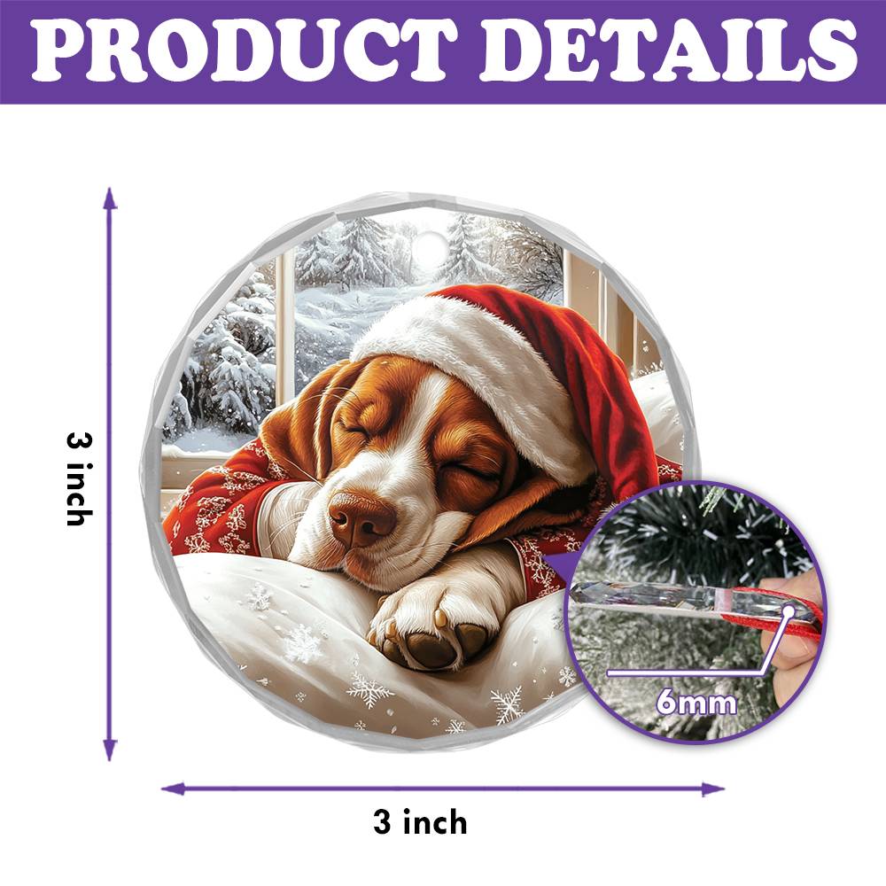 Basset Hound Dog Sleeping In Bed Design 2