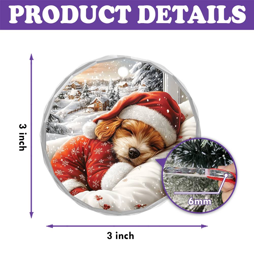 Poodle Dog Sleeping In Bed Design 4