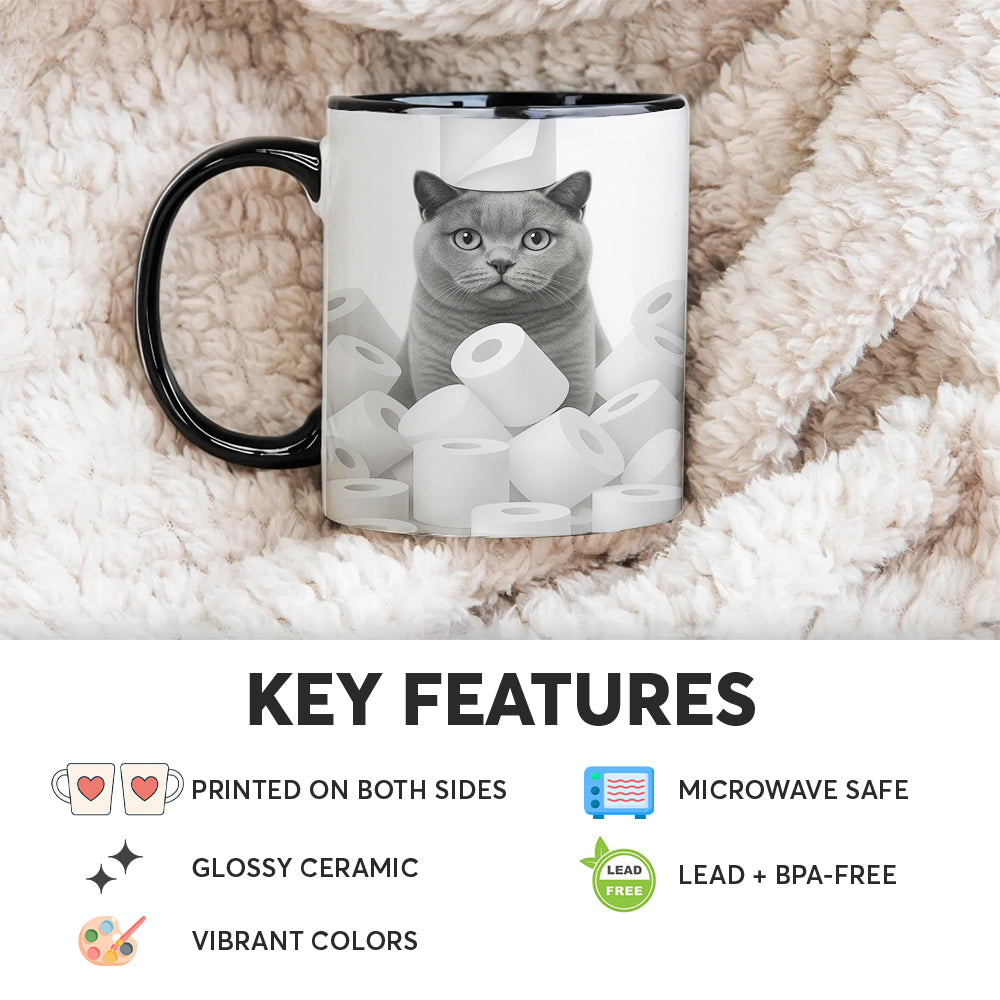 Custom Photo Cat Bathroom Mug