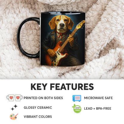 Custom Photo Dog Rock n Roll Mug Gift For Dog Lovers