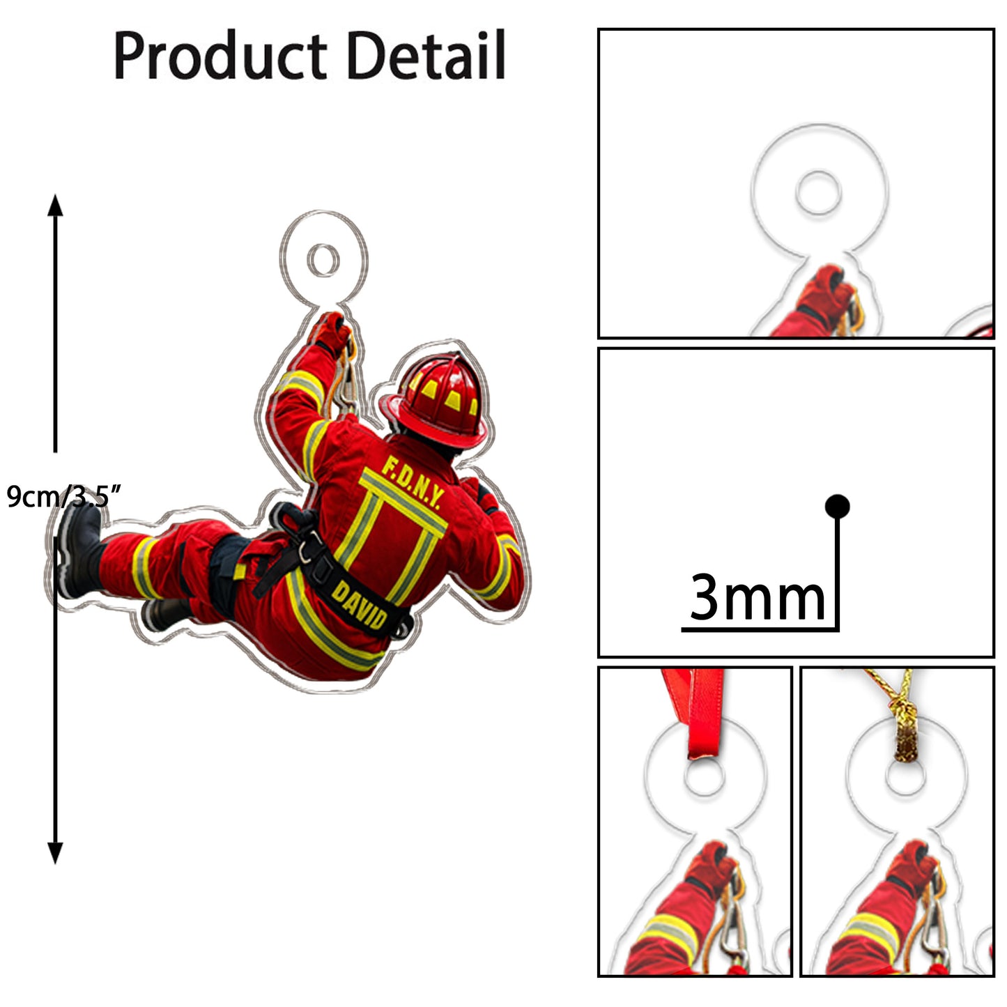 Custom Photo Firefighter Dad Present