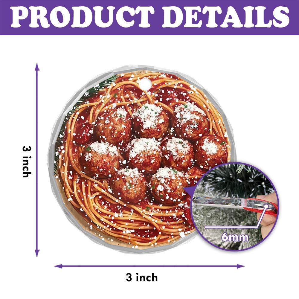 Spaghetti and Meatballs Close up Design 4