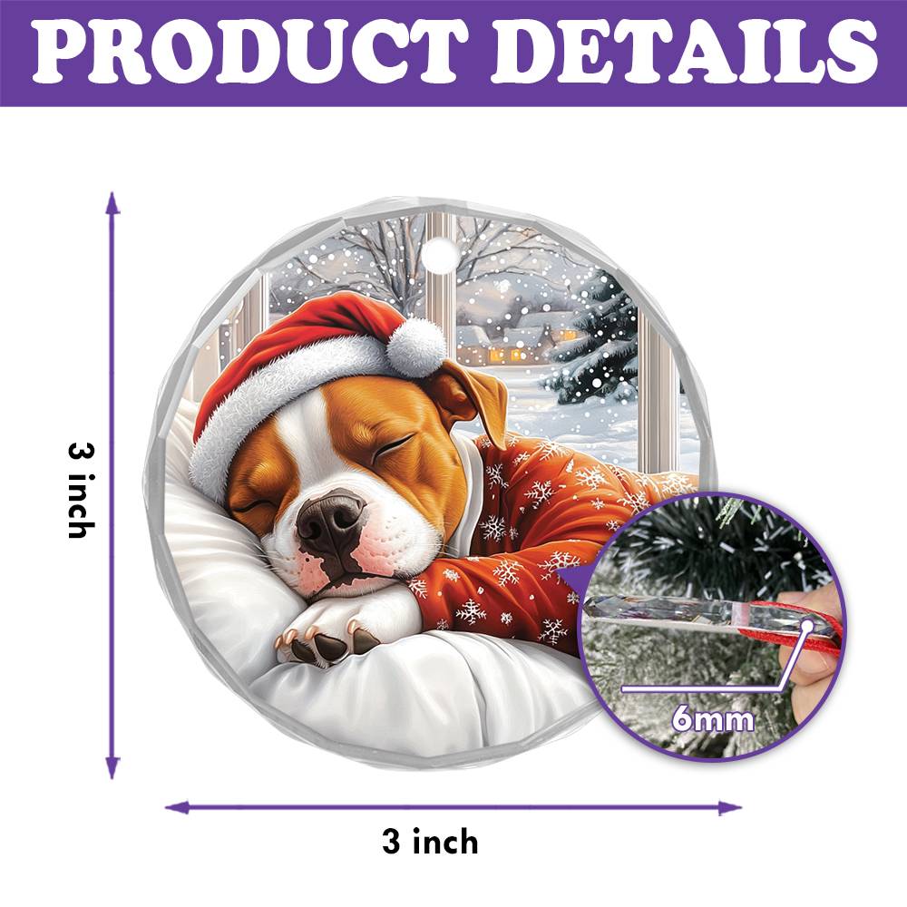 Staffordshire Bull Terrier Dog Sleeping In Bed Design 2